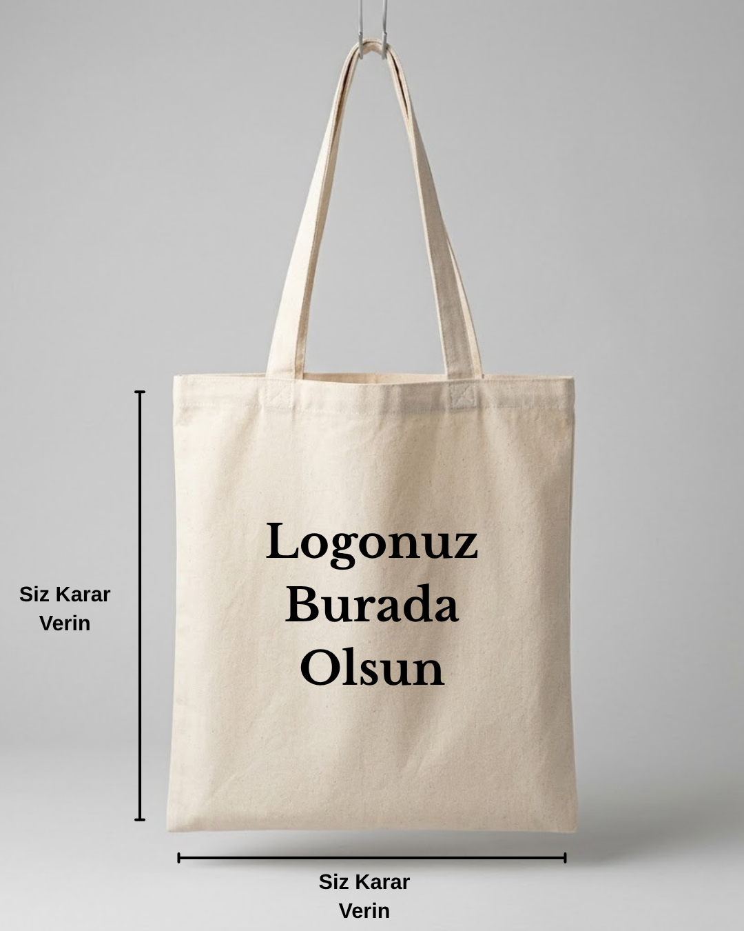 Özel ölçü ham bez çanta - toplu üretim %100 pamuk