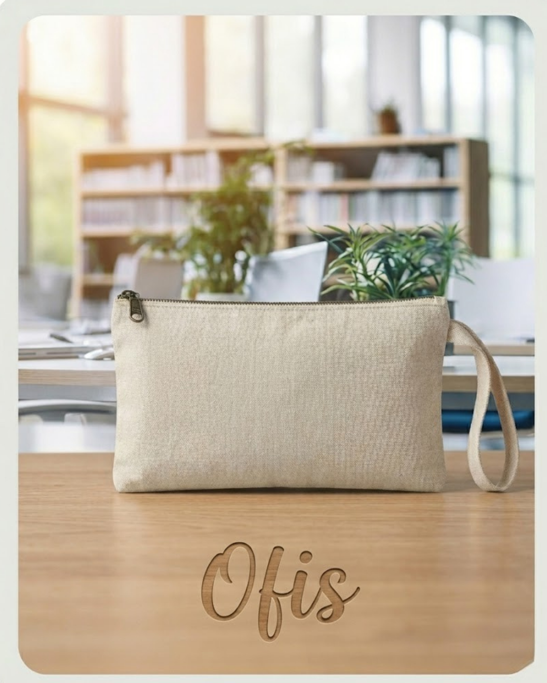 Ham bez kalemlik 21x10 cm - okul ve ofis %100 pamuk