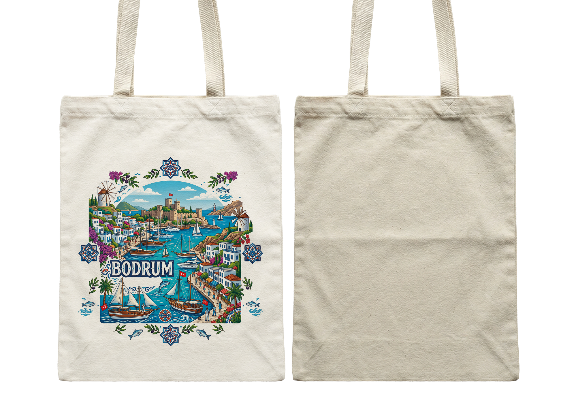 Bodrum bez çanta yakın çekim